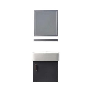 BLN CERAMIC BASIN WITH SS CABINET FB 480 C/W SS MIRROR SET BLN_2037FB_SET